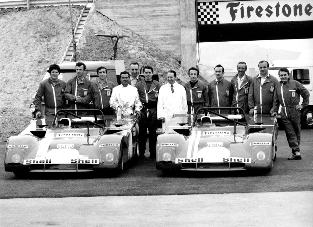 Opening of Ferrari's Fiorano circuit, in 1972, with 312 P sports prototype
