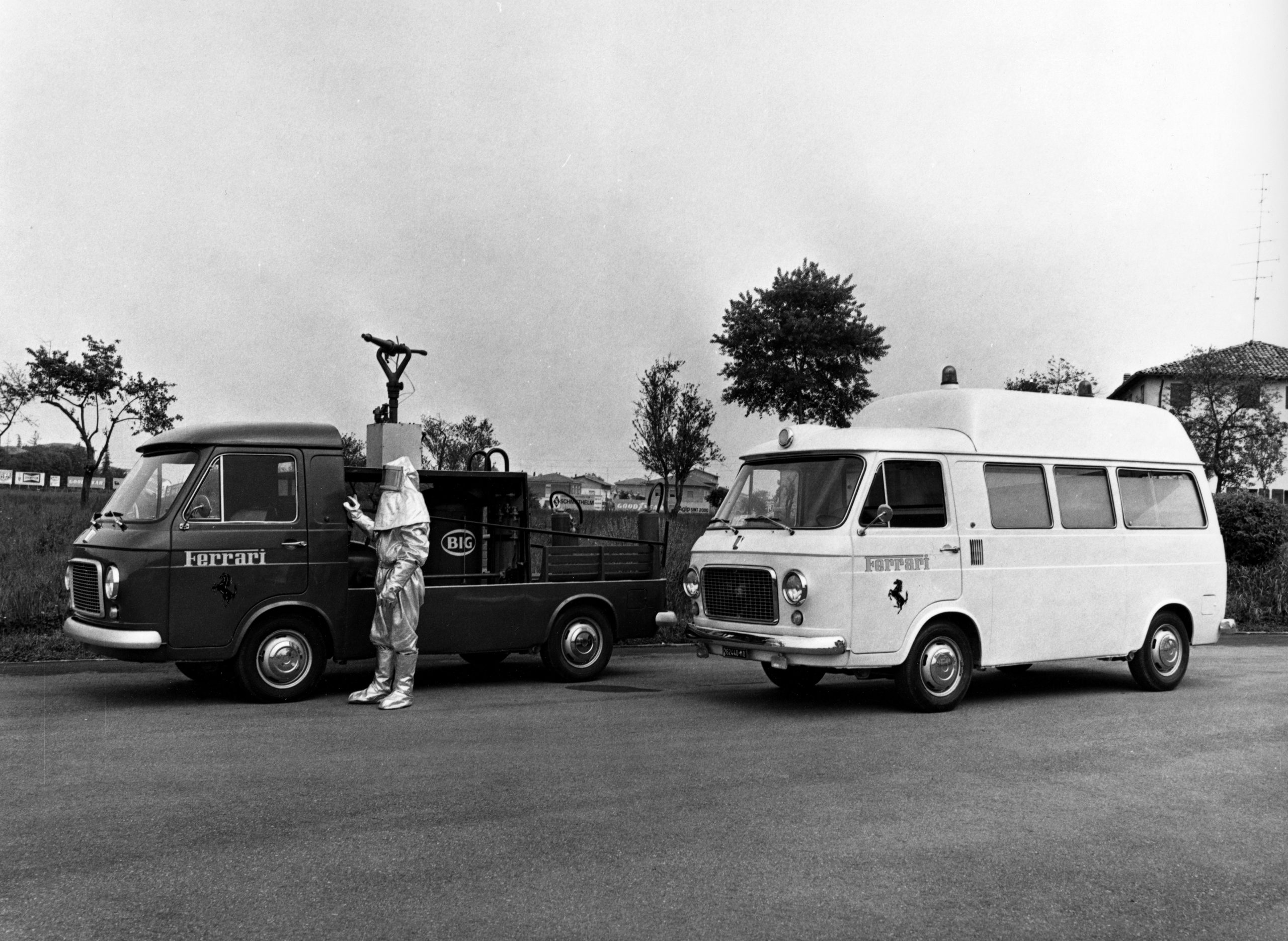 Fiorano circuit fire trucks in the 1970s