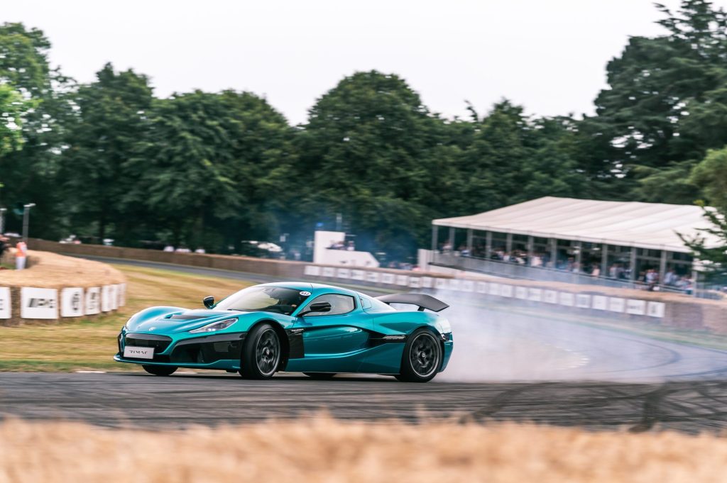 Drifting in the Rimac Nevera