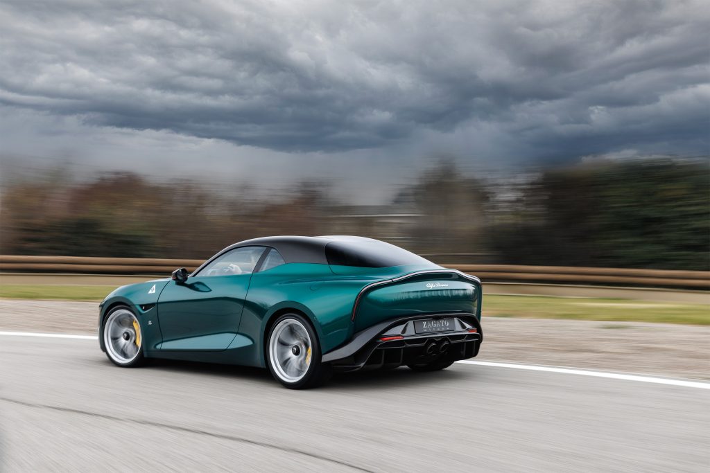 Alfa Romeo Giuila SWB Zagato on track