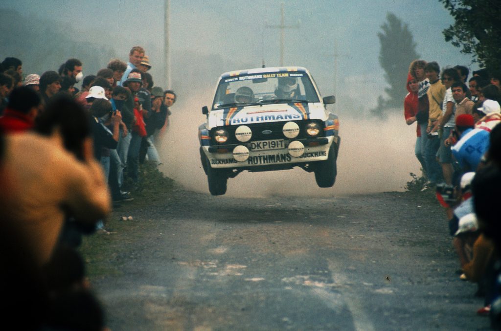 Ari Vatanen in a Ford Escort RS1800 on the 1981 San Remo Rally