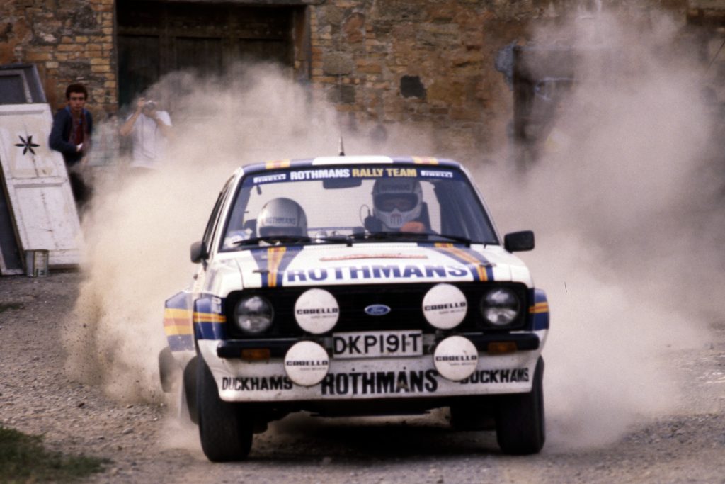 Ari Vatanen in a Ford Escort RS1800 on the 1981 San Remo Rally