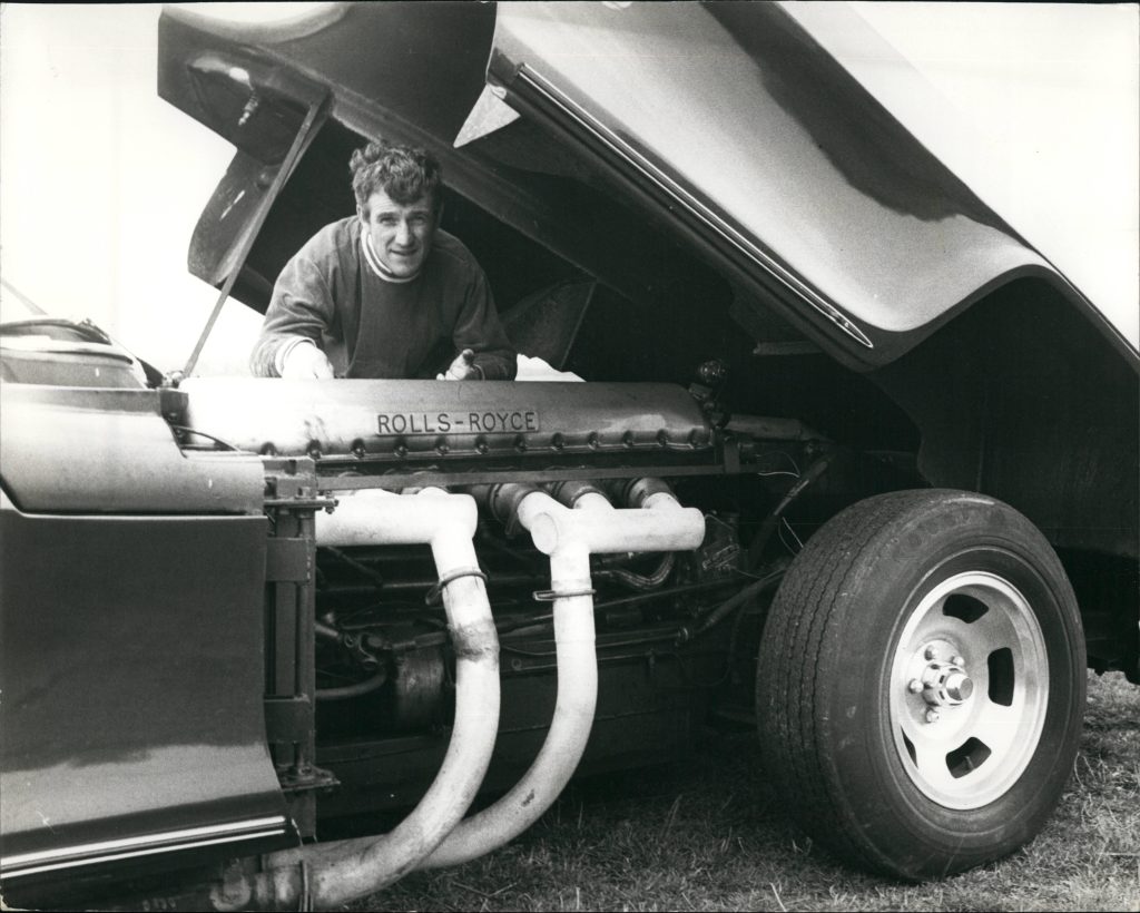 John Dodd with the Rolls_Royce Merlin engined Beast