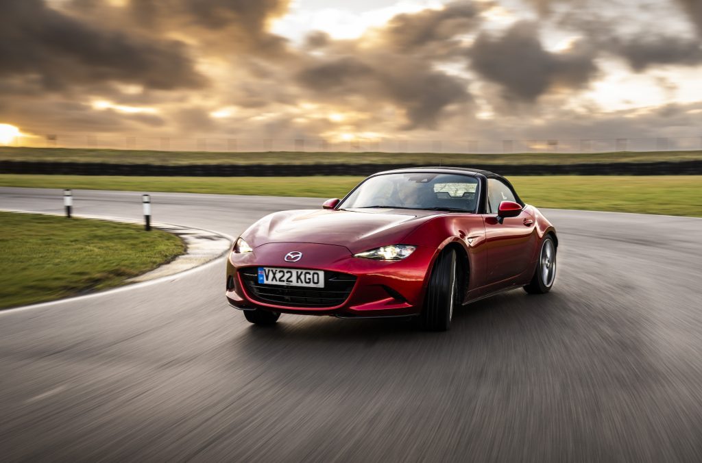 Mazda MX-5 e-fuels Anglesey drift