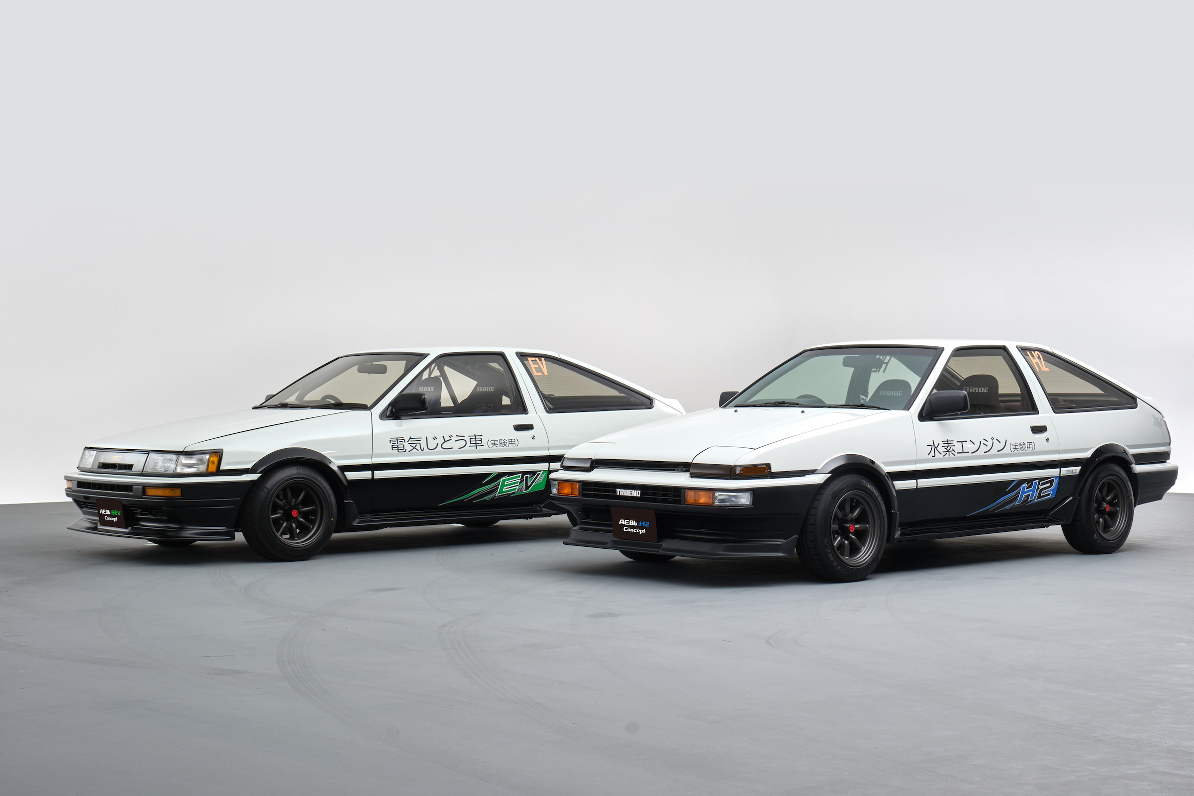 Initial E: Hydrogen and electric power for Toyota AE86 concept duo