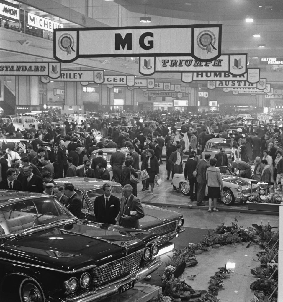 1962 Earls Court Motor Show featuring new MGB