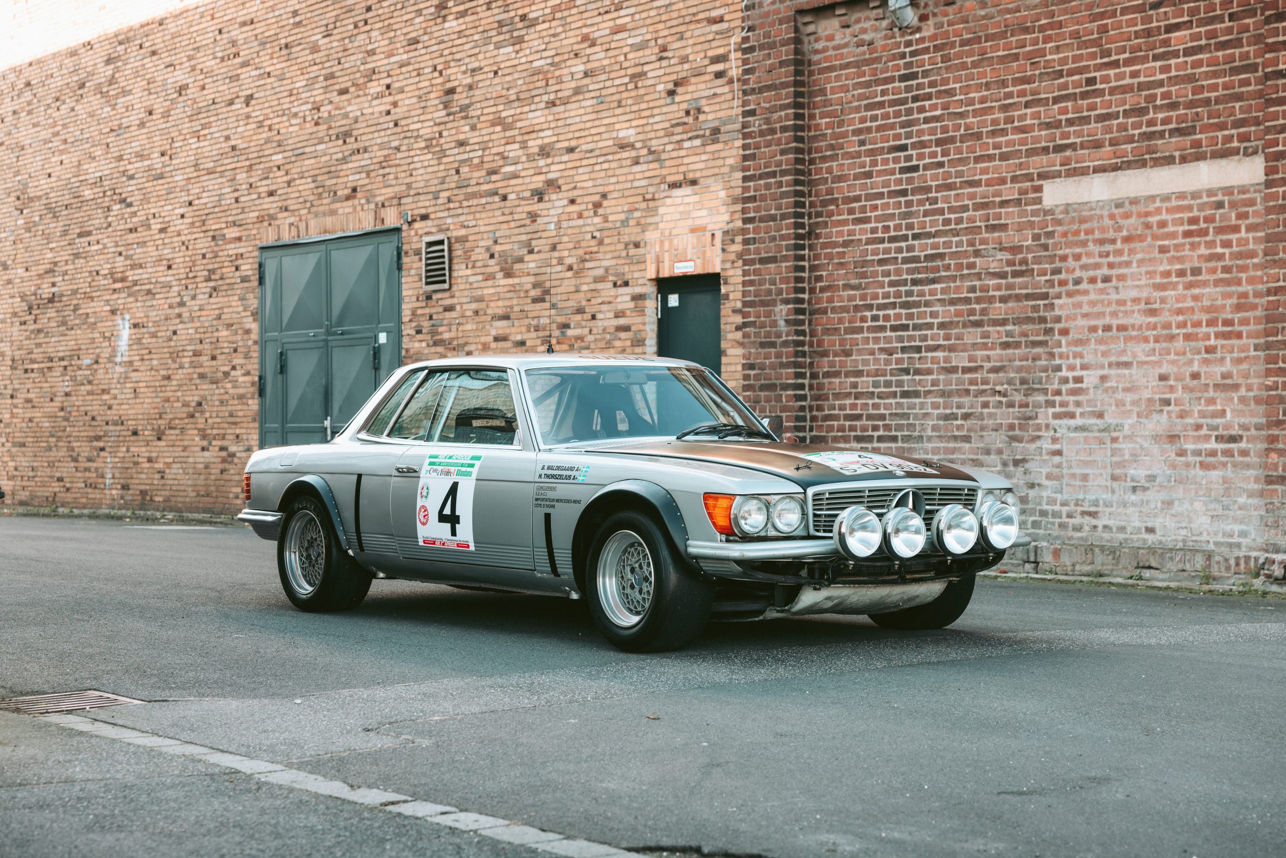 When Mercedes went rallying with a V8-engined, automatic coupé