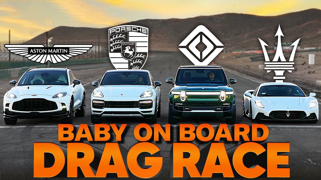 World's Quickest SUVs: Rivian R1S vs Aston DBX 707 vs Cayenne Turbo GT — Cammisa's Drag Race Replay