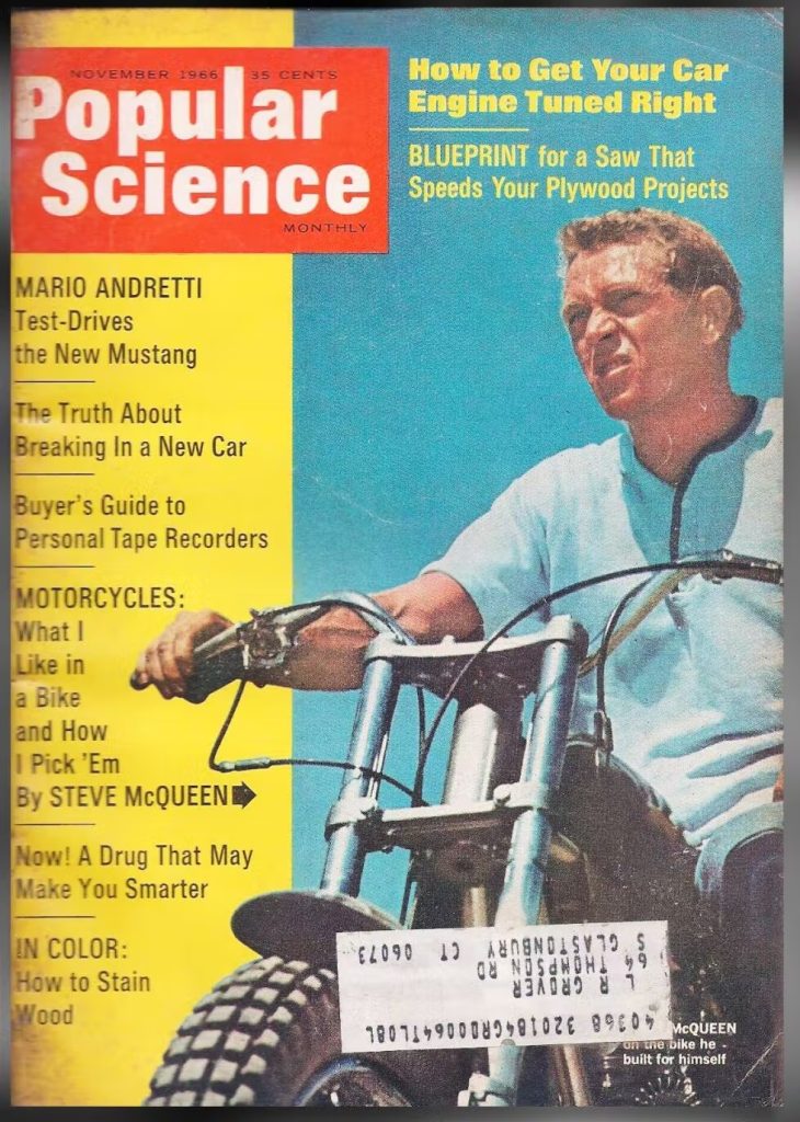 Popular Science front cover with Steve McQueen 