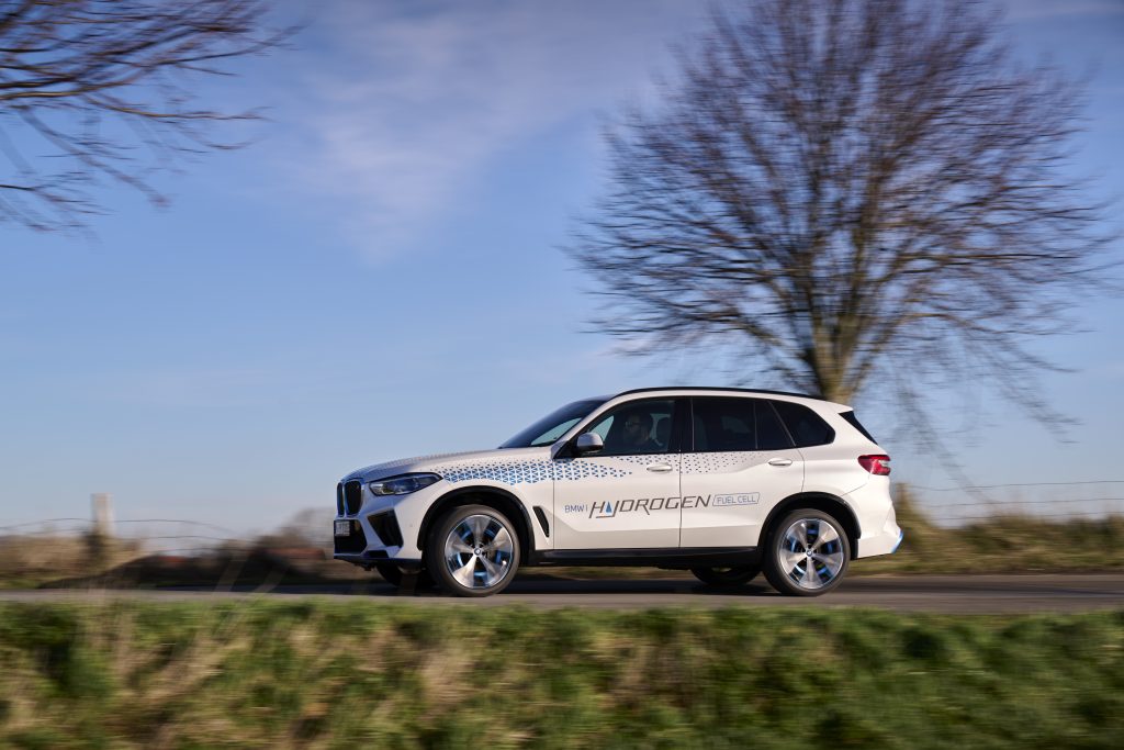 BMW iX5 hydrogen on the road