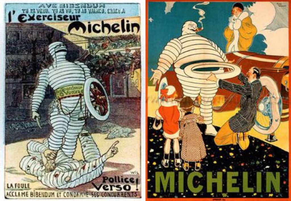 Bibendum Michelin man history