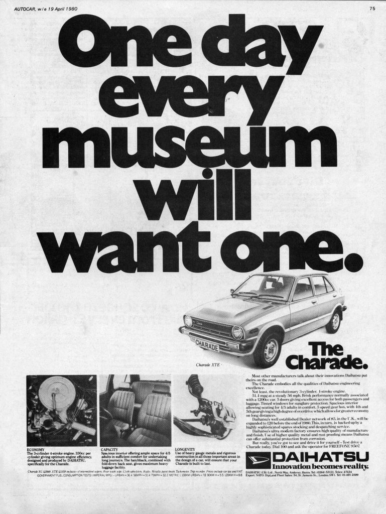 Daihatsu Charade advert