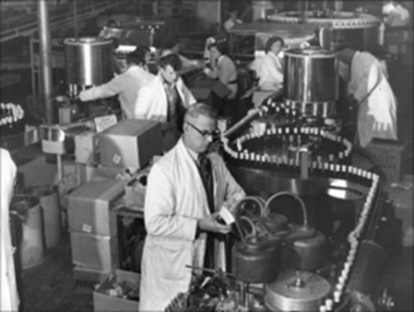 Babycham being produced