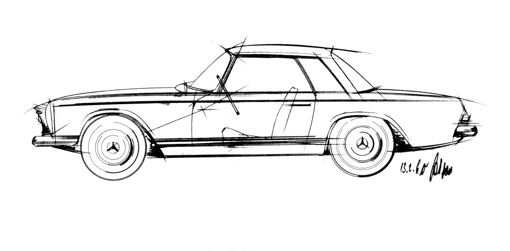 Mercedes SL W113 Pagoda sketch