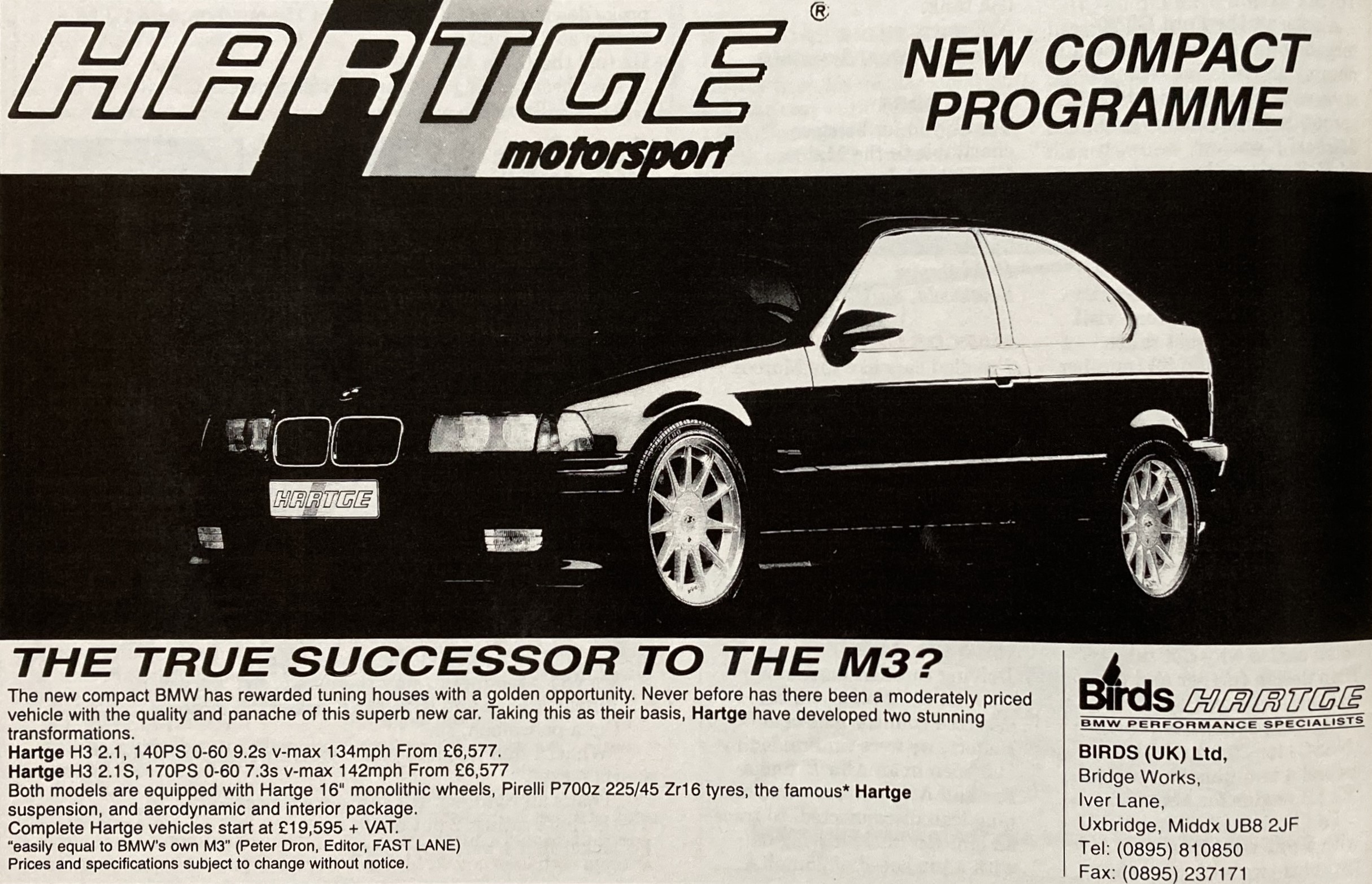 Ad Break: Hartge's BMW Compact was an E30 M3 for the 1990s
