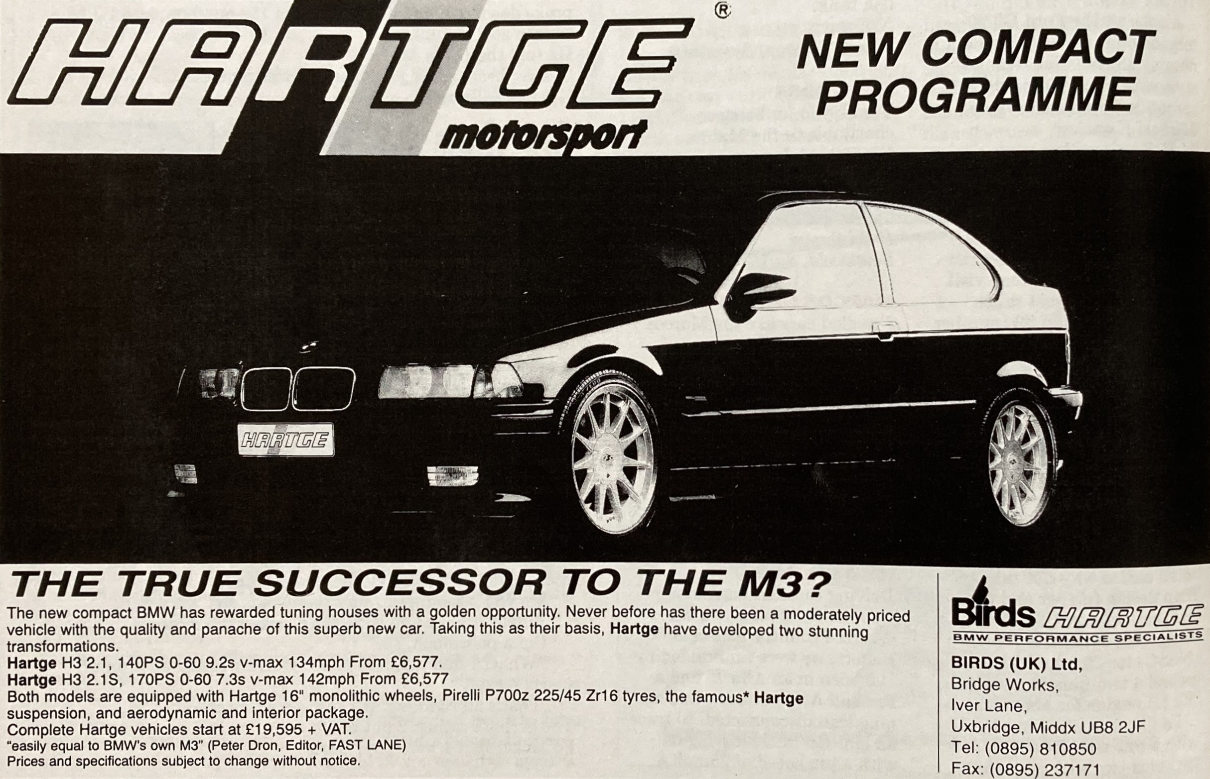 Ad Break: Hartge’s BMW Compact was an E30 M3 for the 1990s