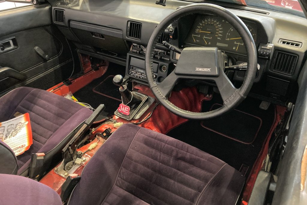 Toyota Celica Avon convertible interior