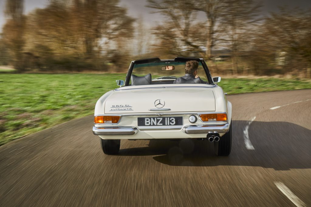 Sunshine smile: The Mercedes SL 'Pagoda' never fails to please