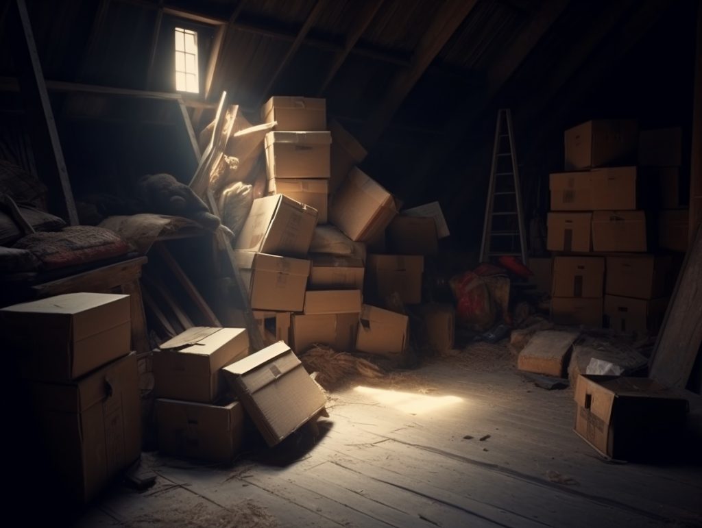 The attic where Randy Dumple's sketchbooks were found