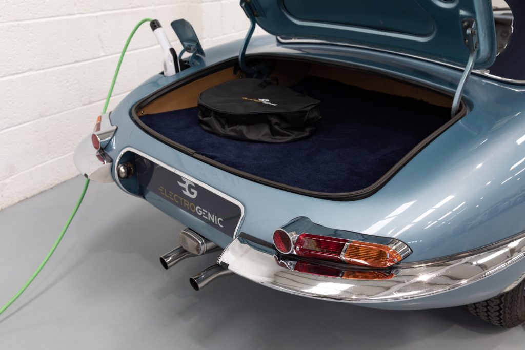 Electrogenic-electric-jaguar-e-Type-boot-charging