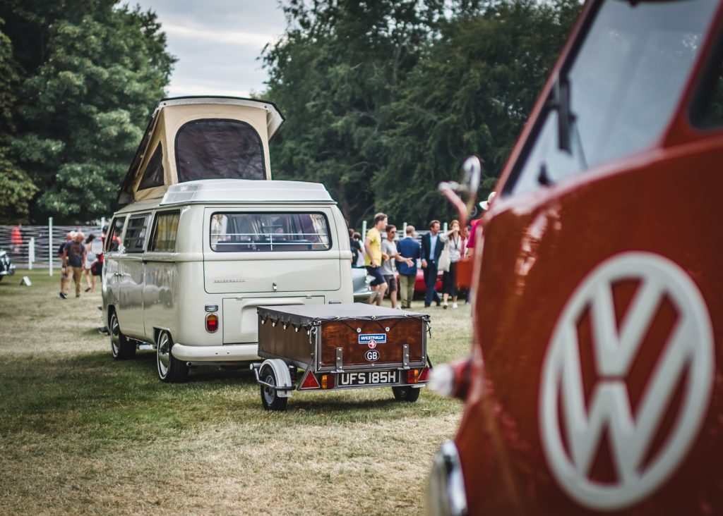 VW bus with trailer