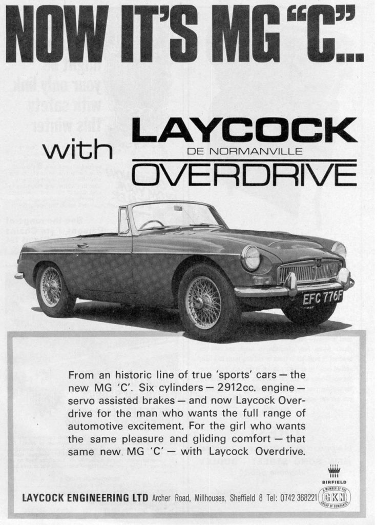 Laycock de Normanville MGC ad