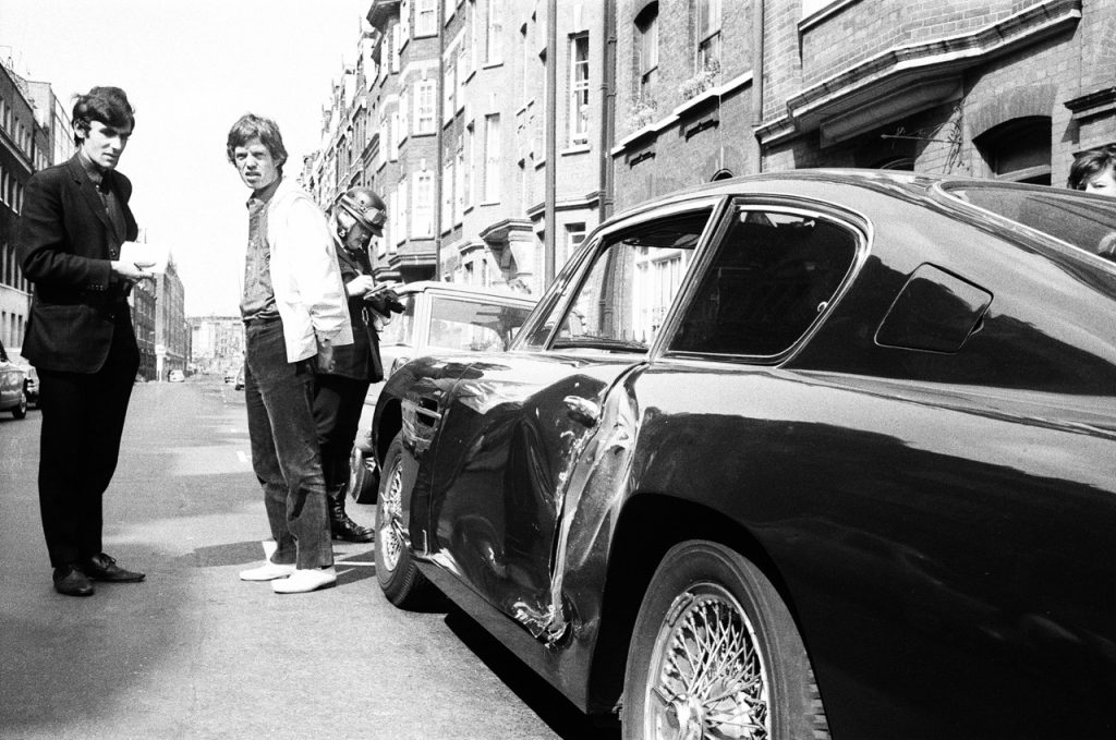 Mick Jagger DB6 accident