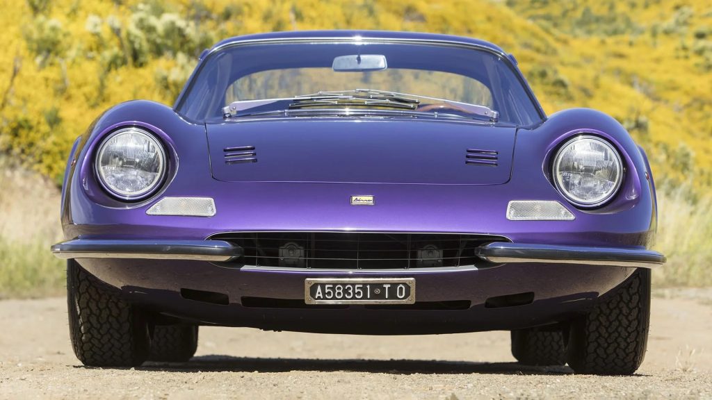 1968 Ferrari Dino 206 GT front purple