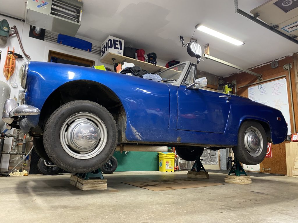 Austin-Healey-on-jackstands