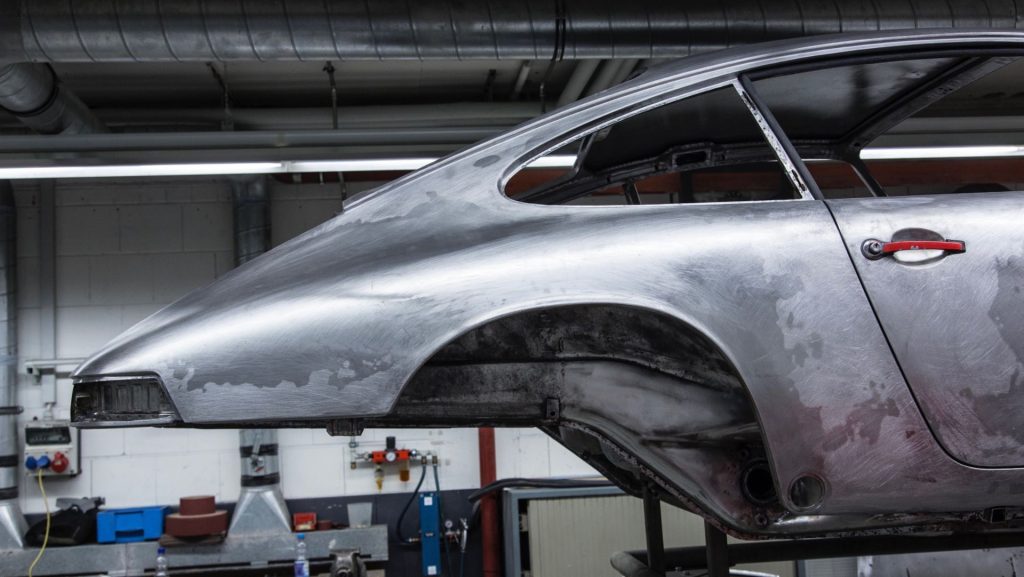 1964 Porsche 901-quarter panel bare metal