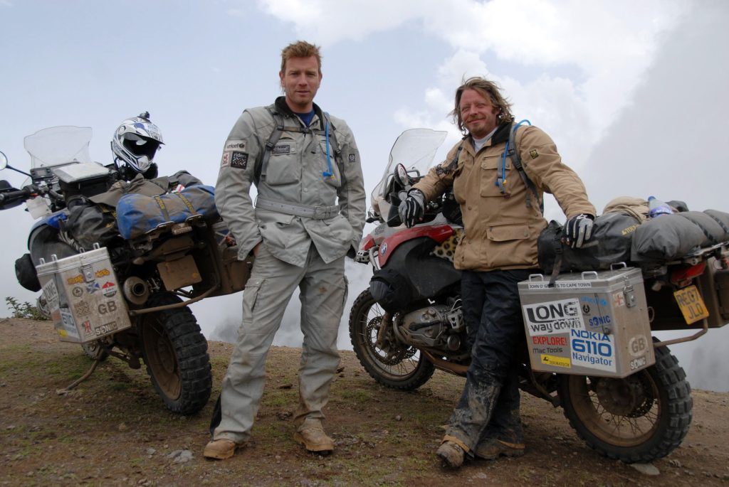 Ewan McGregor and Charley Boorman with BMWs