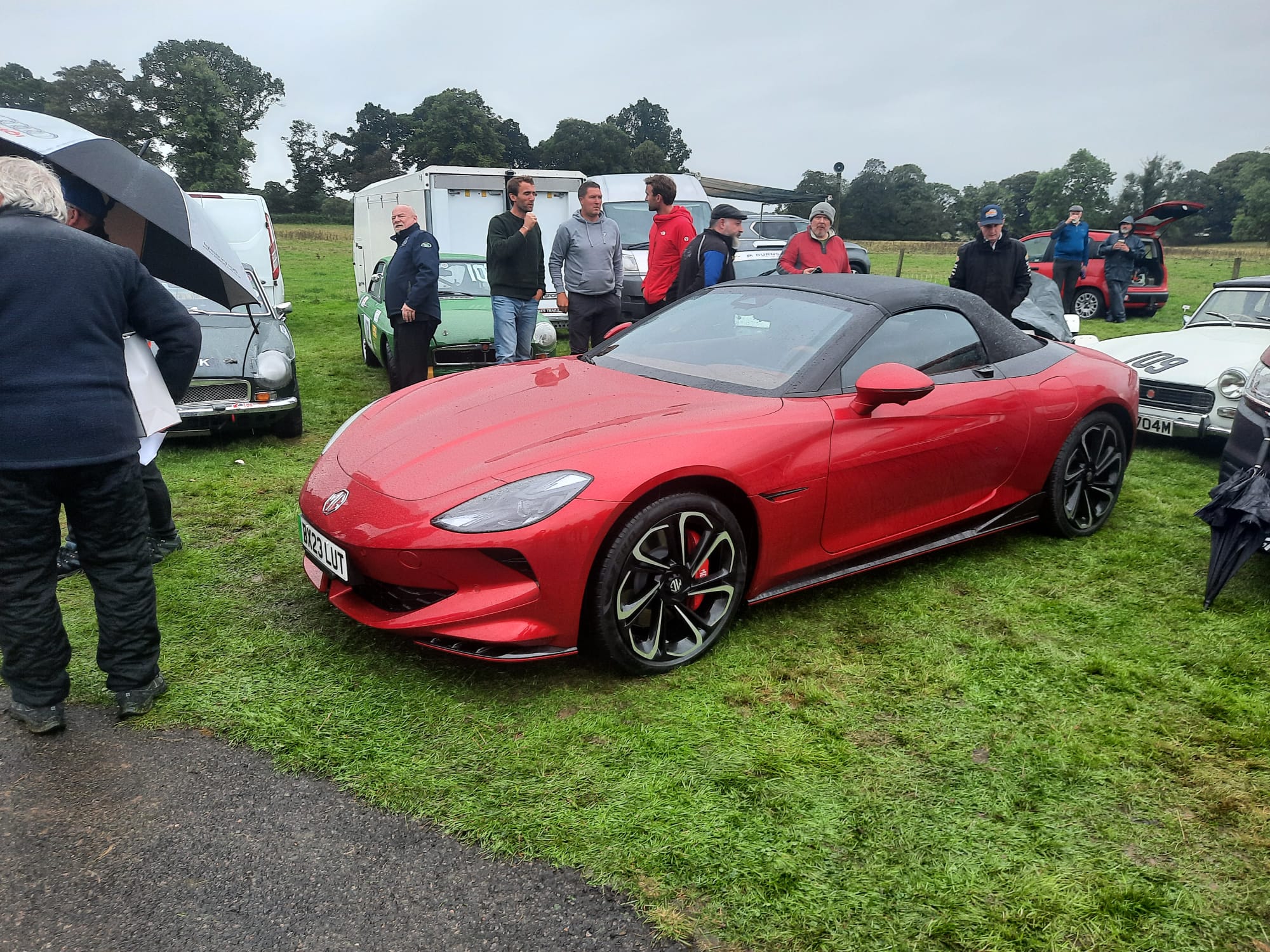 Adventurers Ross and Hugo Turner point their MG Cyberster toward