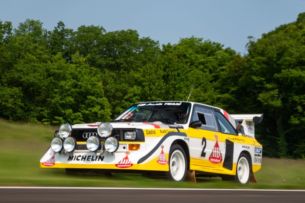 Audi rally car action