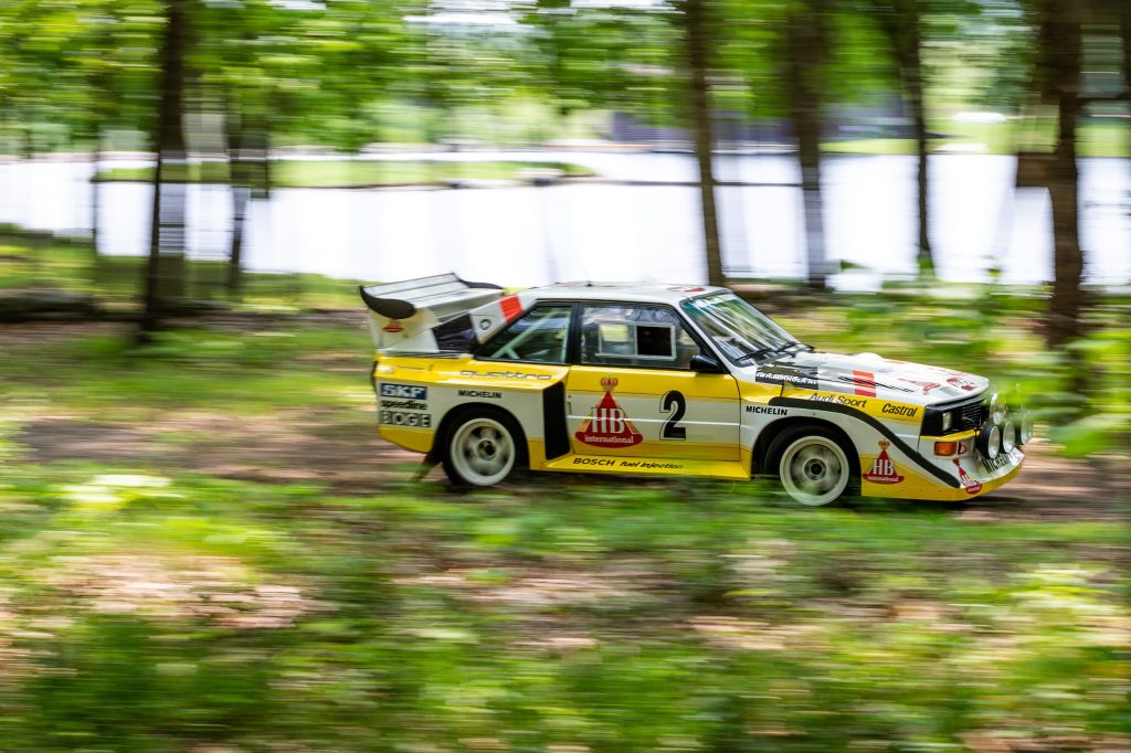 Audi rally car action