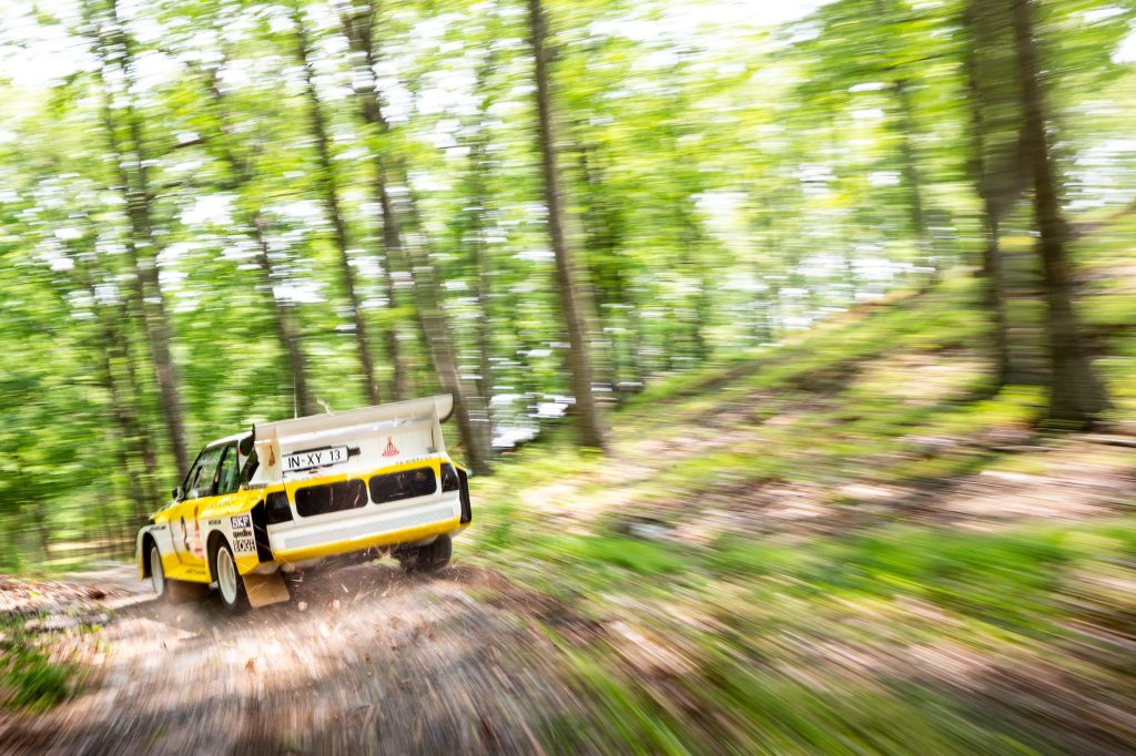 Audi rally car action