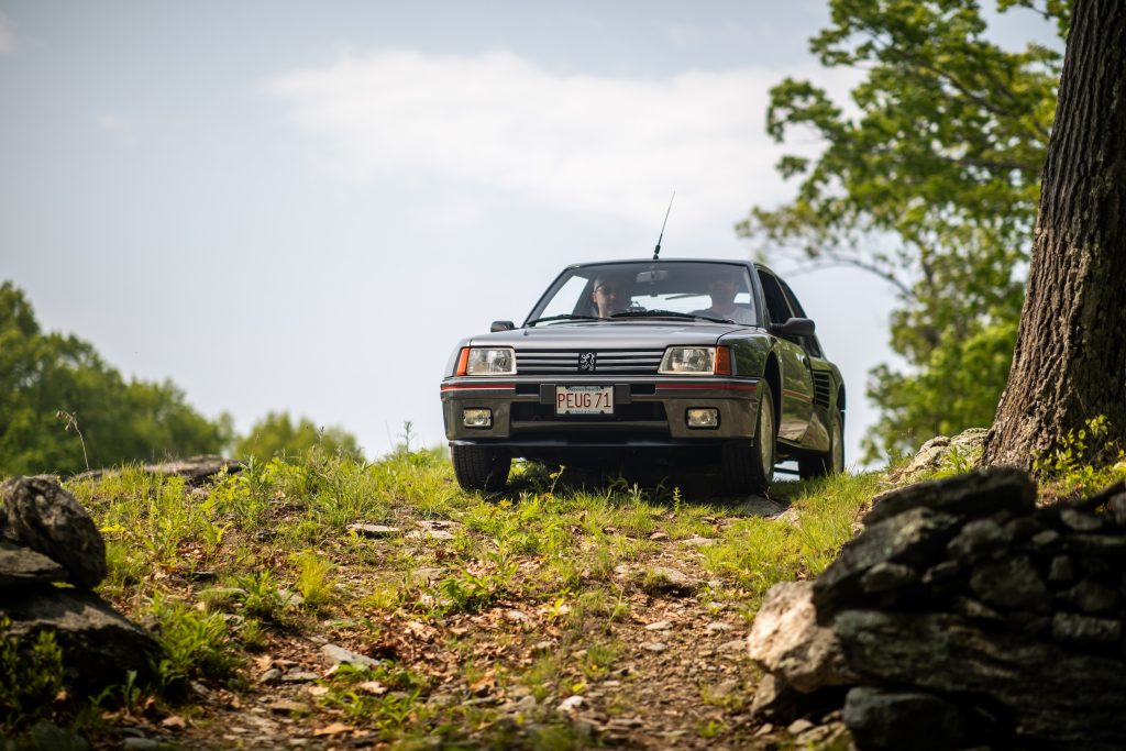 Peugeot rally car trails