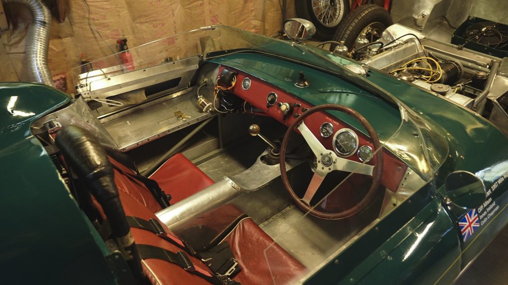 Colin Chapman Lotus Eleven interior