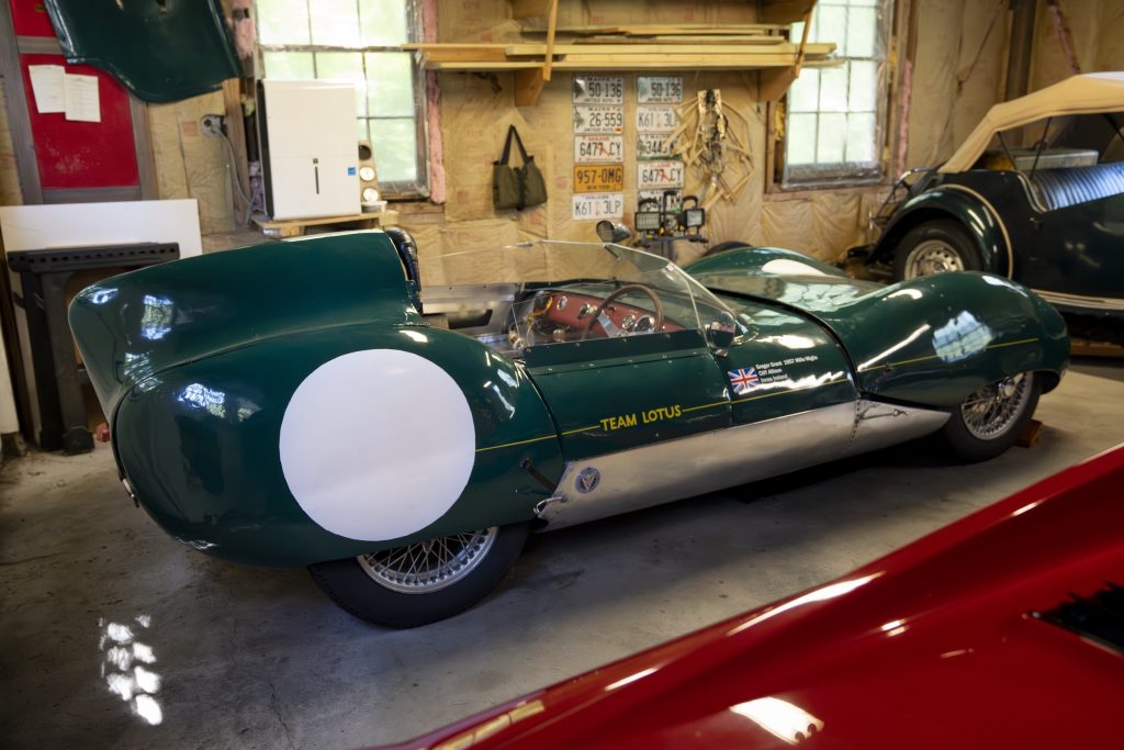 Colin Chapman Lotus Eleven rear three quarter