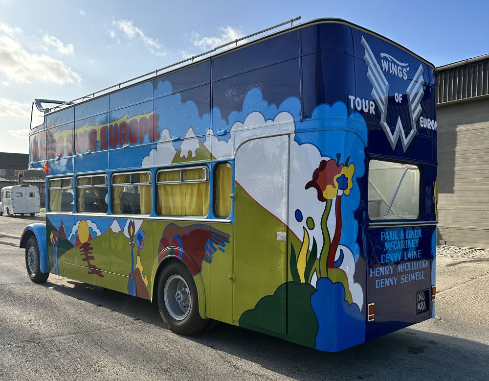 Paul McCartney Bristol Wings Over Europe Tour Bus rear three quarter