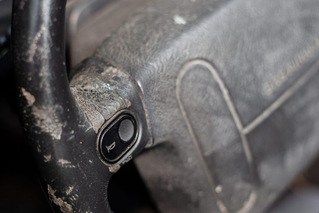 90s Mustang aging patina steering wheel