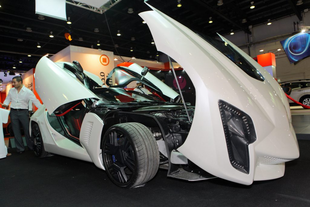 Dubai International Motor Show white