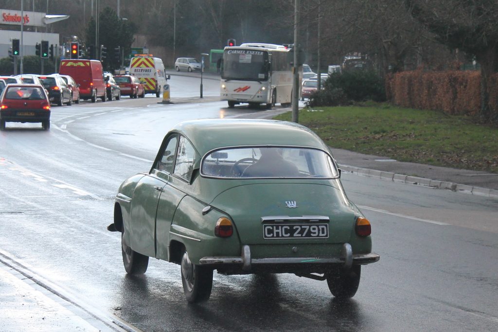 1966 Saab 96 driving