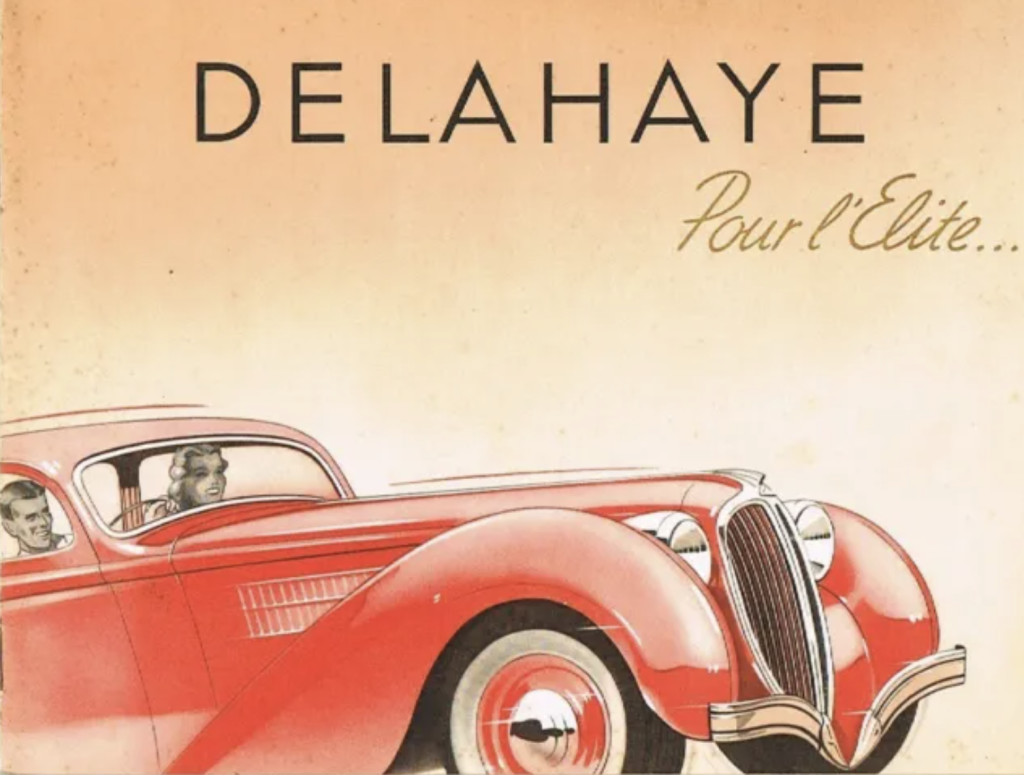 Delahaye advert for the elite