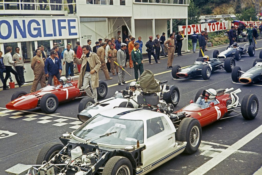 John Frankenheimer on set of Grand Prix