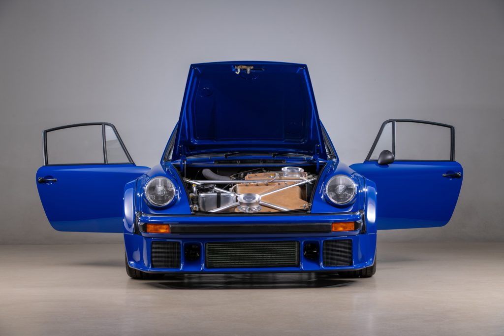 1977 Porsche 934 front hood open doors open