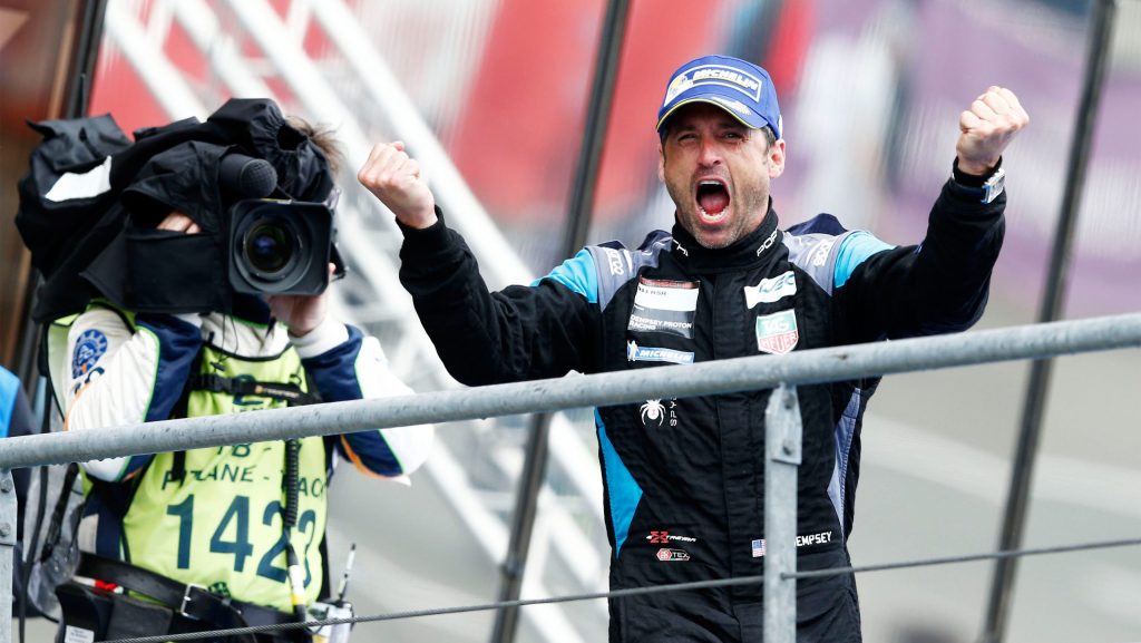 Dempsey Le Mans Porsche on podium