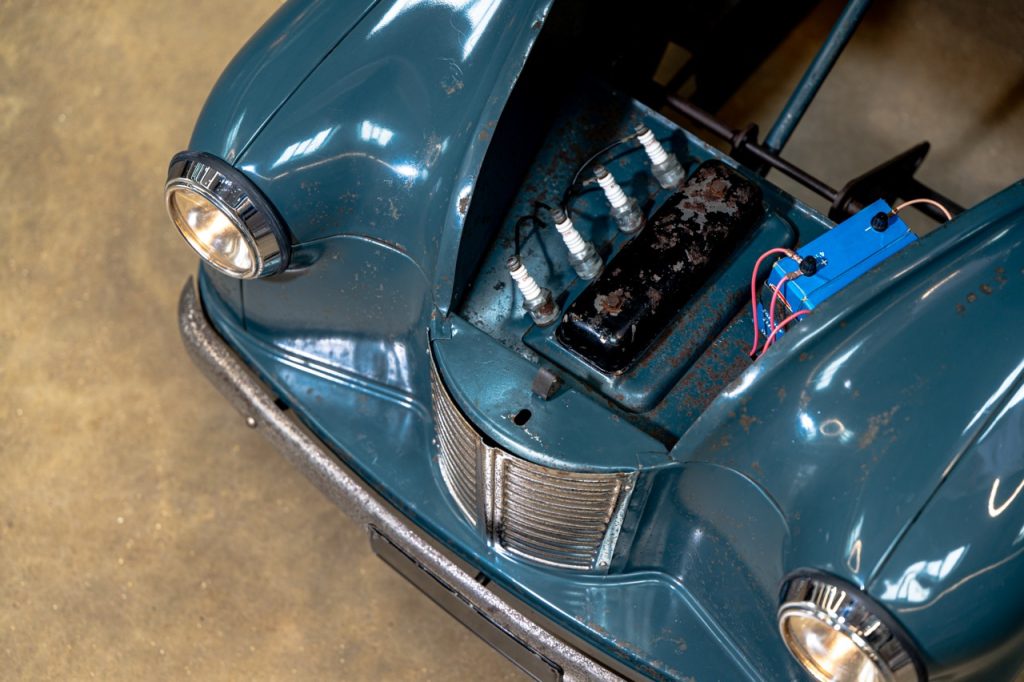 Austin J40 pedal car engine bay