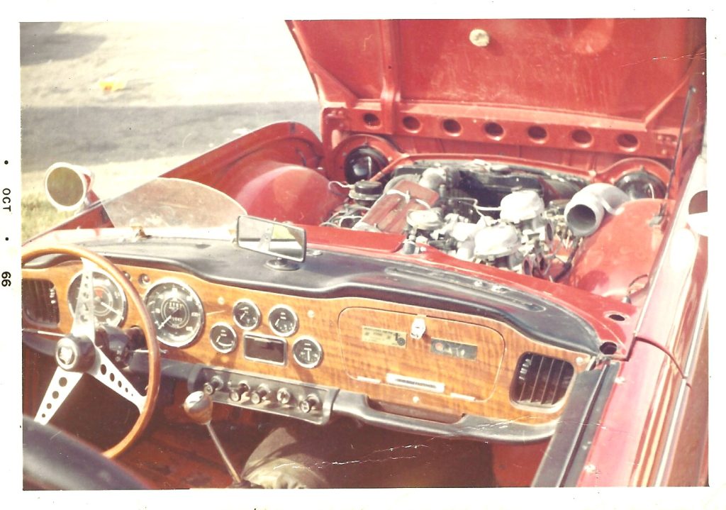 Triumph TR4A engine bay