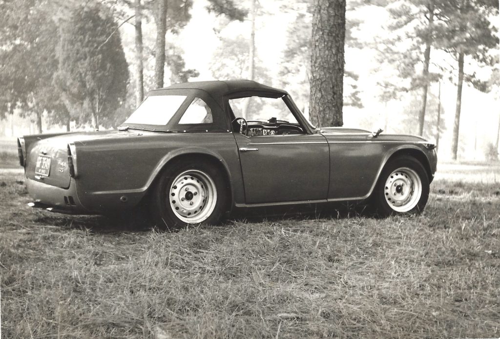 Triumph TR4A rear three quarter