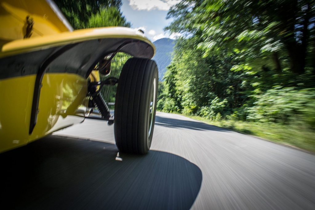 1969 Lotus 7 front fender wheel driving